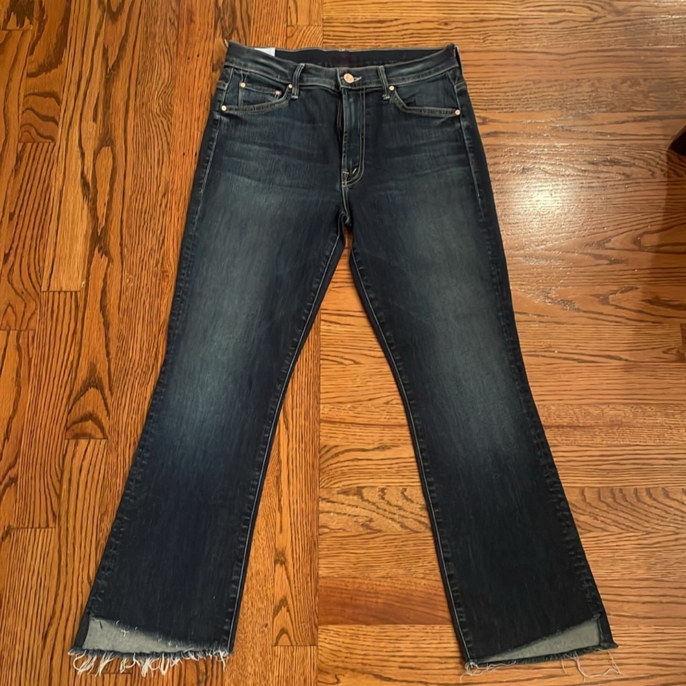 Dark Wash Women’s Jeans with Red Heart Pocket Accent - Picture 4 of 8